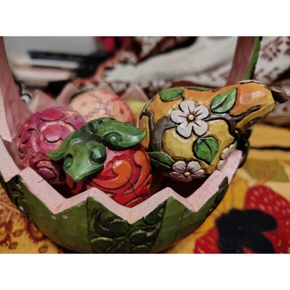 Jim Shore 2007 A Taste Of Summer’s Goodness Basket Watermelon 6 Pieces Of Fruit - Picture 3 of 16